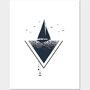 Ship. Geometric Style Posters and Art